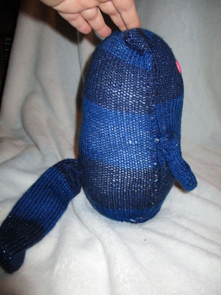 Squashie the Dual Blue Glittery Giant Cat - Image 5