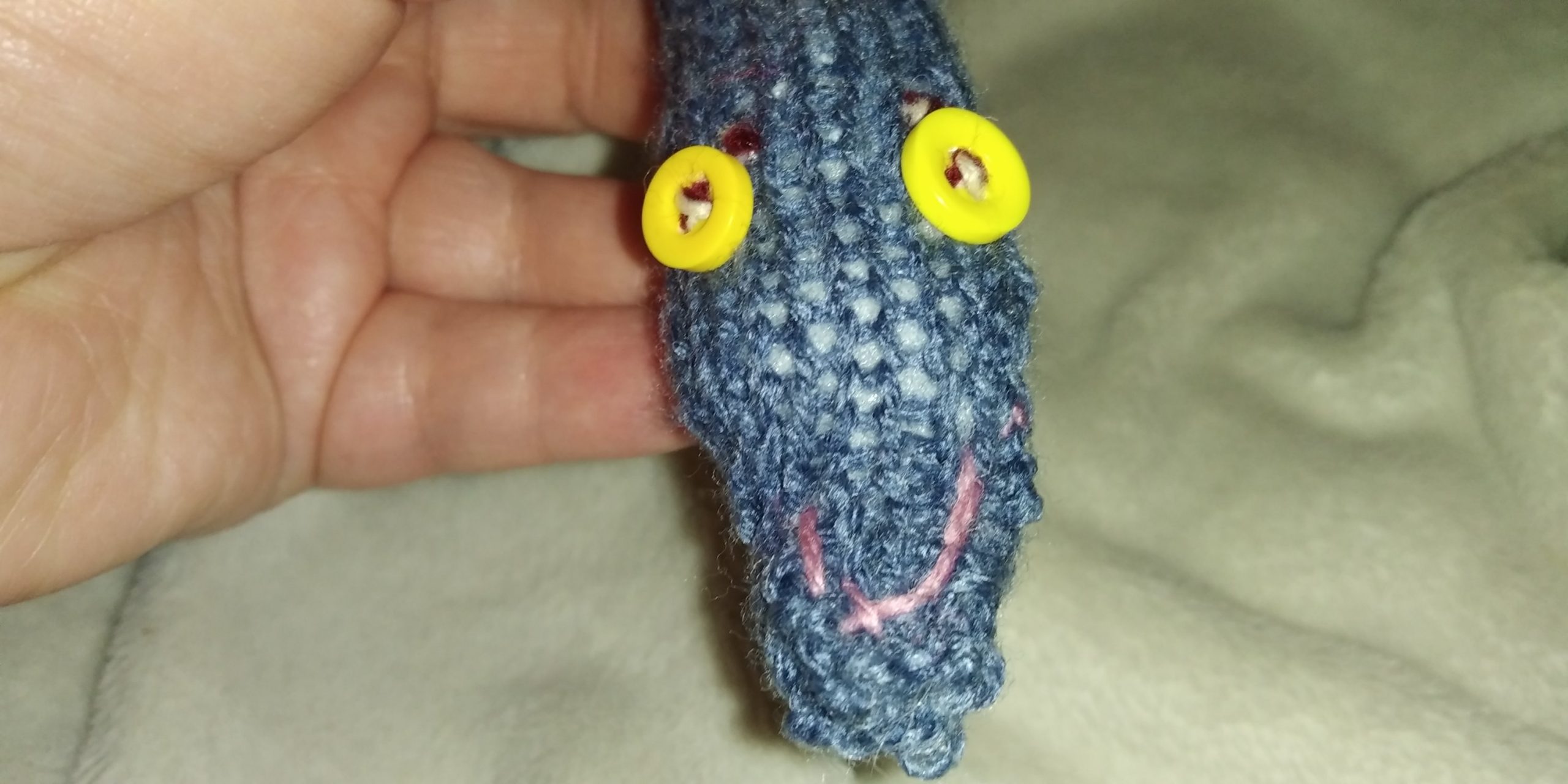 Alan the Slate Blue Slim Noodle Short Snake - Image 4