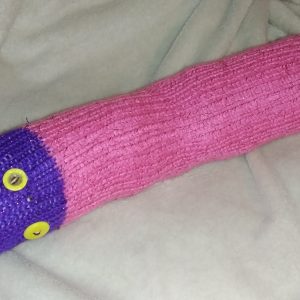 Balina the Glittery pink and purple Banded Chunky Short Snake