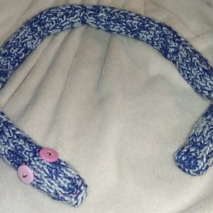 Campfry the Blue and White Mottled Slim Long Snake