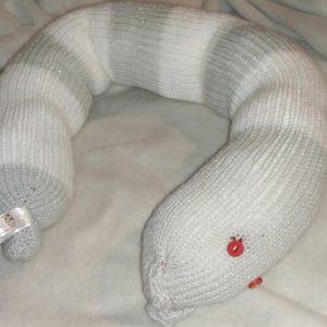 Penelope the Glittery White Grey Banded Giant Snake