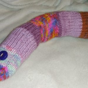 Churro the Mixed Rainbow and Purple Mottled Banded Chunky Short Snake.