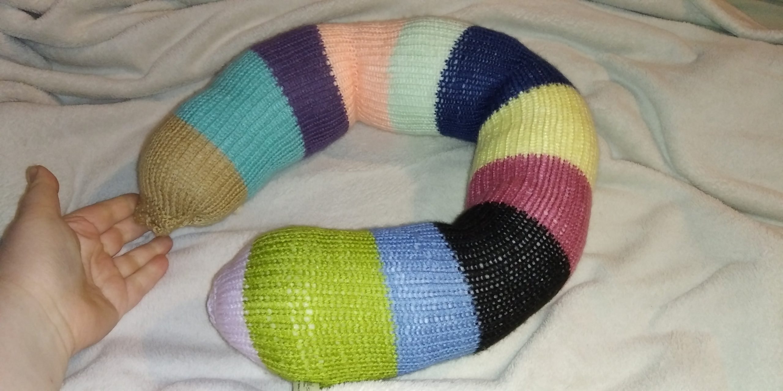 Petal the Latte Light Blue Purple Peach Banded Giant Snake - Image 2