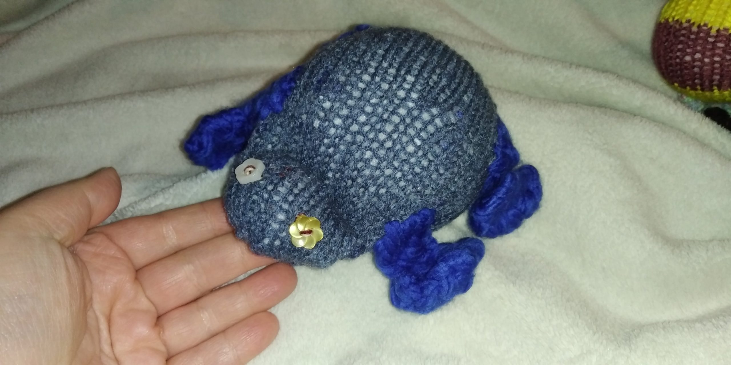 Grie the Slate Blue with Dark Blue Flippers Hoppy Frog - Image 3