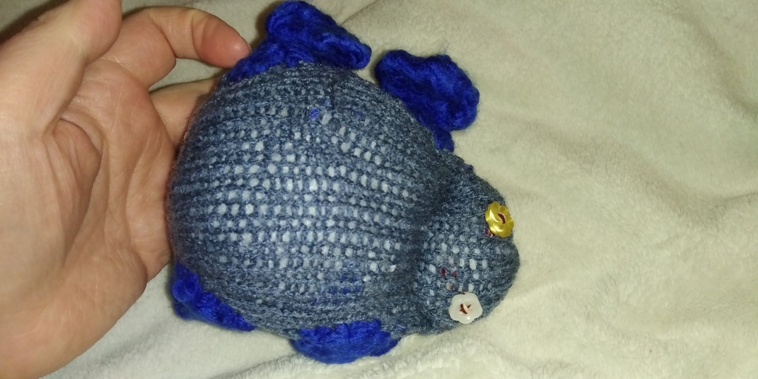 Grie the Slate Blue with Dark Blue Flippers Hoppy Frog - Image 4