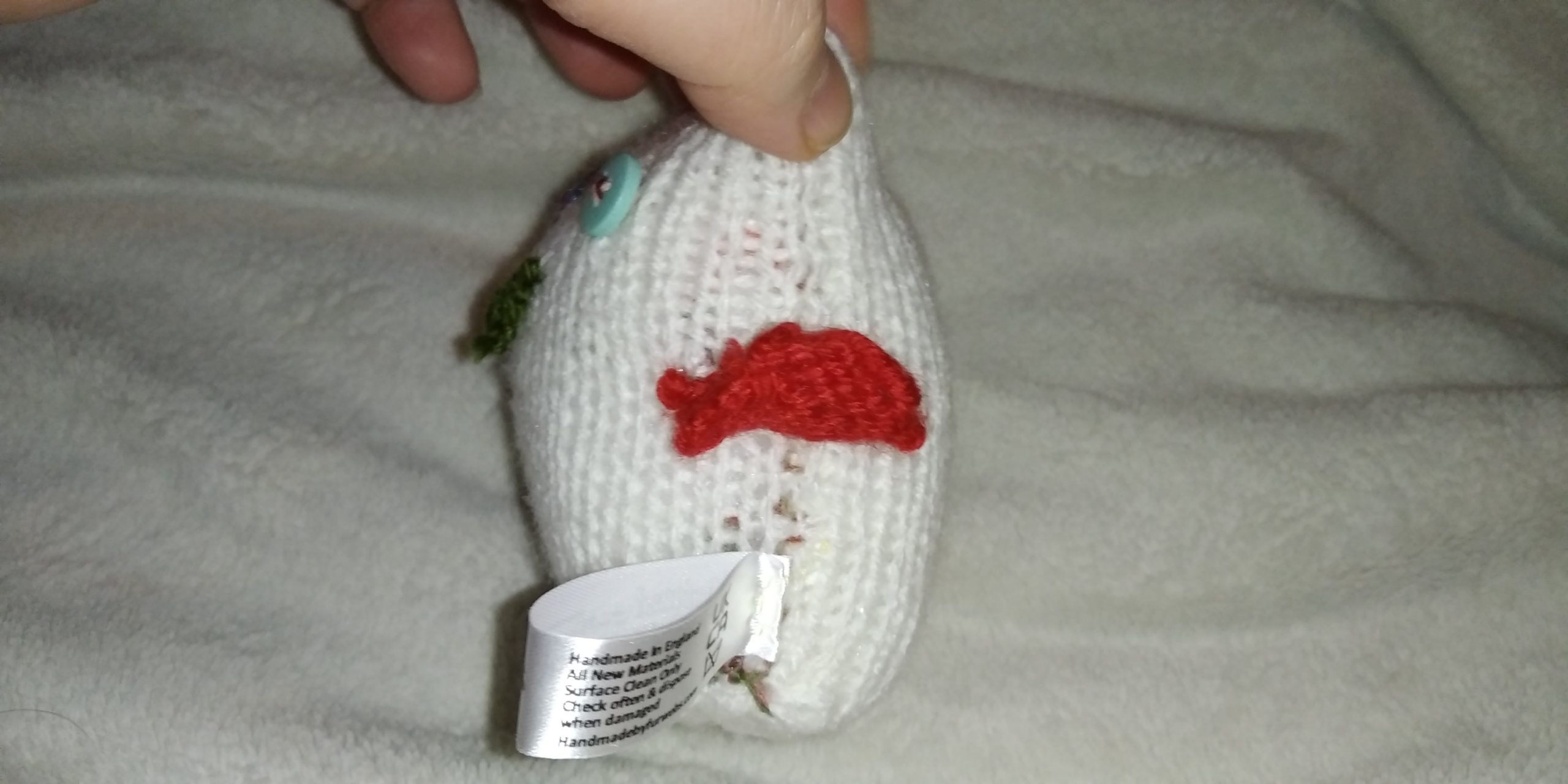 Beaky the White with Red Wings Mini Owl - Image 5