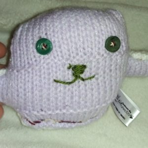 Gloria the Glittery Lilac Front and White Backed Mini Ted (Ld)