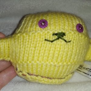 Calini the Custard with Vivid Purple Eyes Mini Ted (Ld)