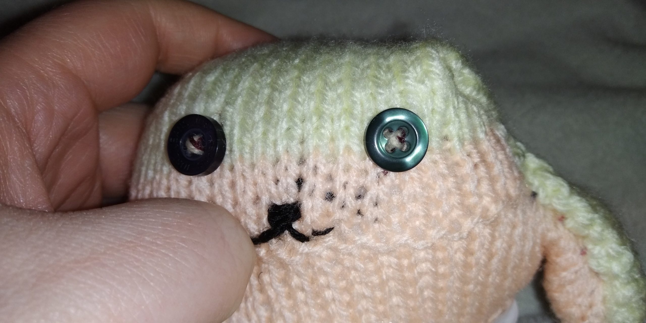 Sweetie the Pale Peach and Lemon Yellow Mini Ted (Ld) - Image 3