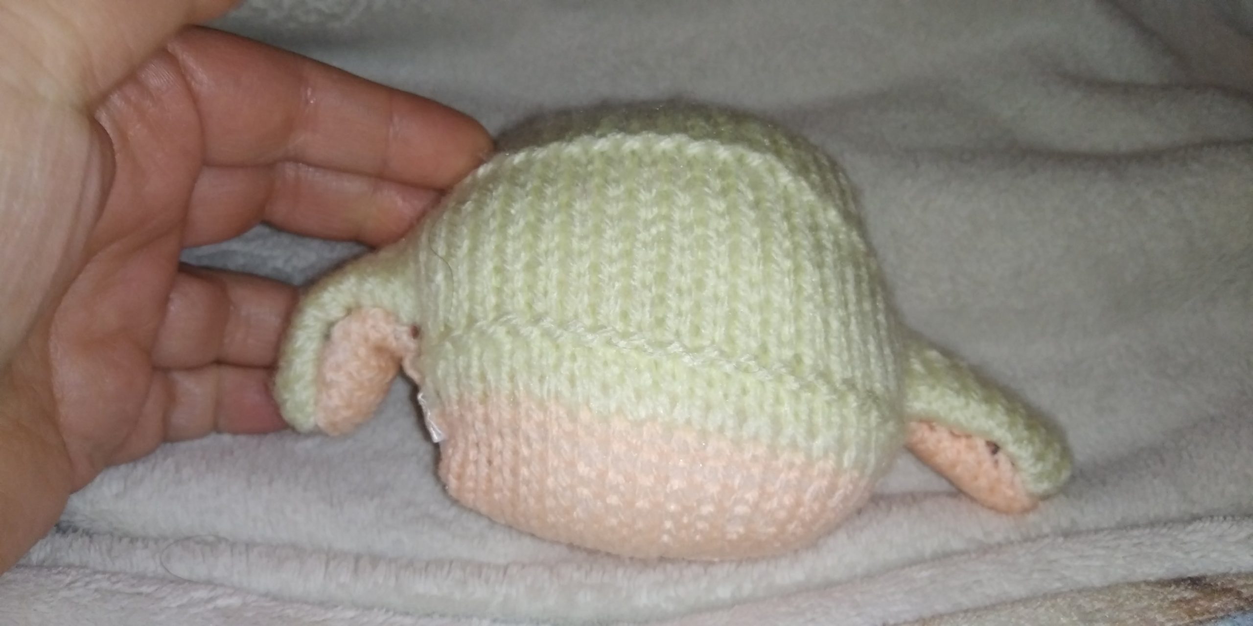 Sweetie the Pale Peach and Lemon Yellow Mini Ted (Ld) - Image 2