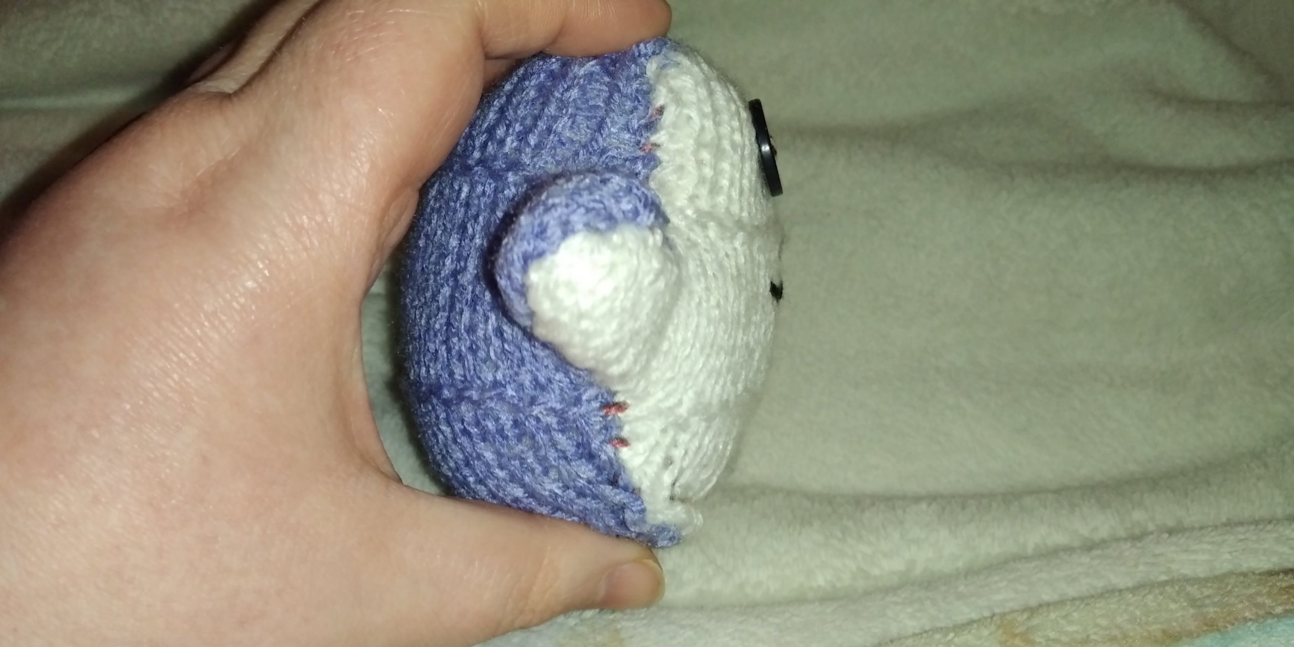 Paris the White and Periwinkle Blue Mini Ted - Image 4