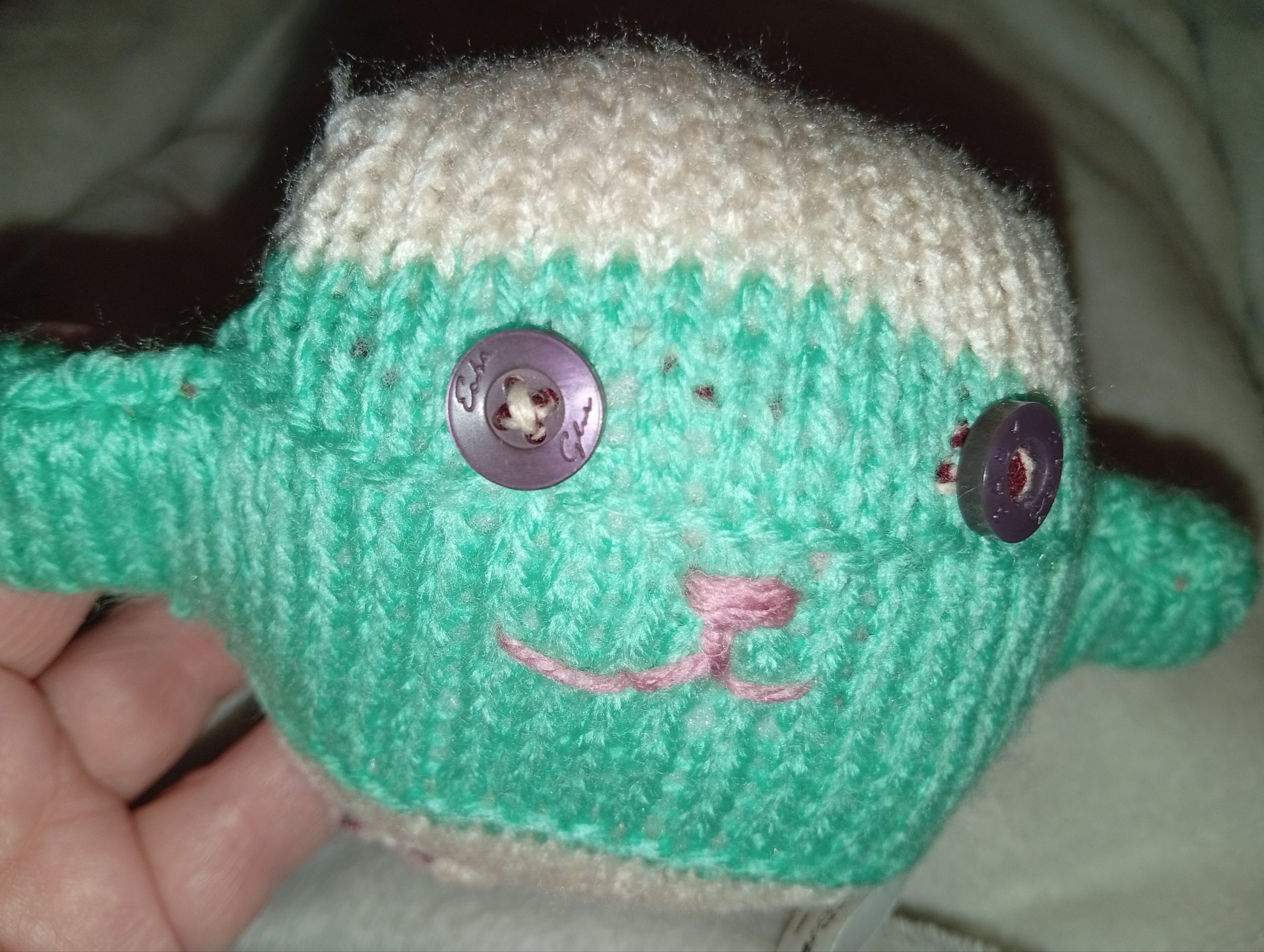 Stevie the Cream and Mint Midstripe Mini Ted