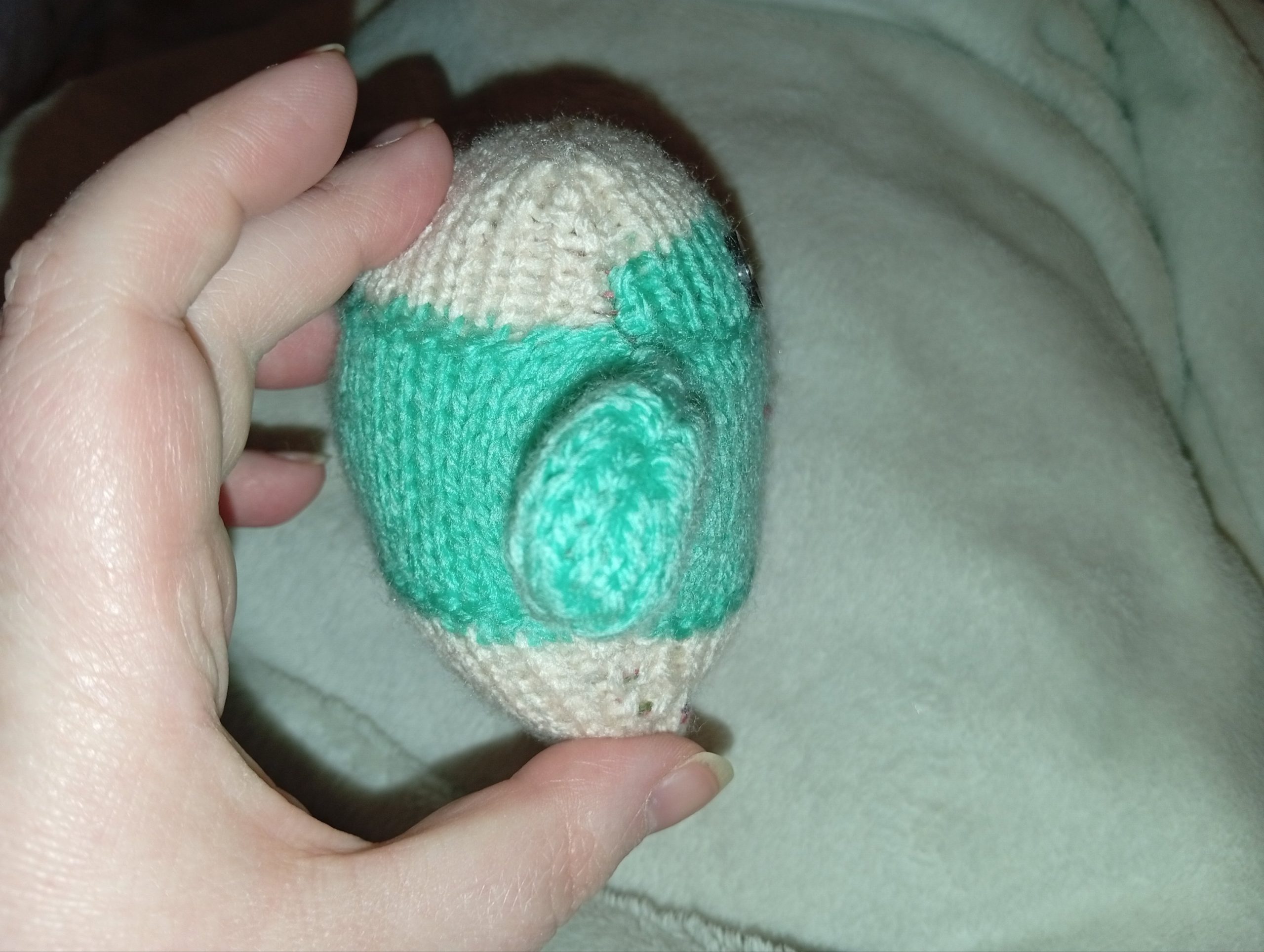 Stevie the Cream and Mint Midstripe Mini Ted - Image 5