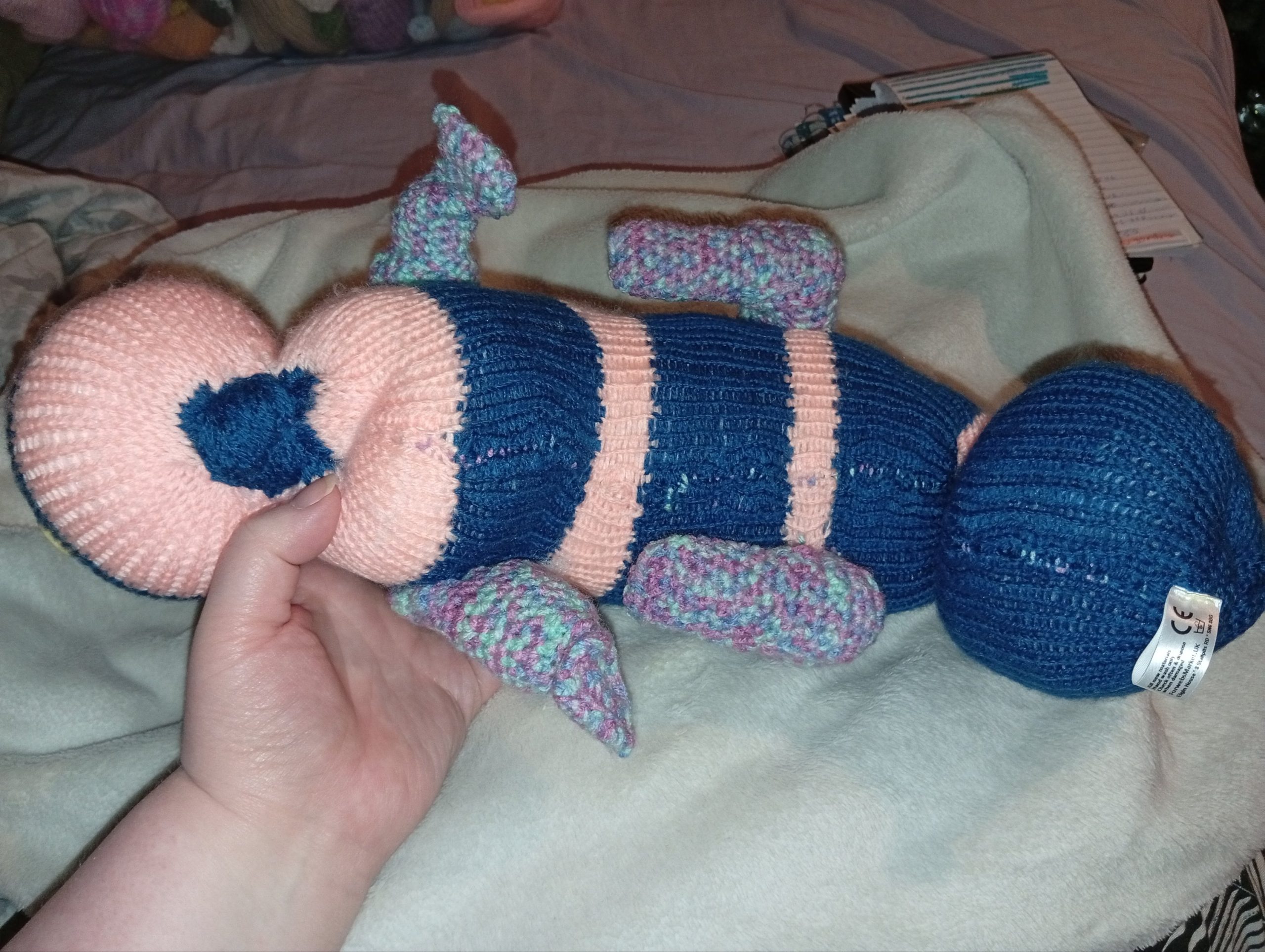 Despereaux the Navy Blue and Peach Banded Giant Flopsy DizzyBunny - Image 9