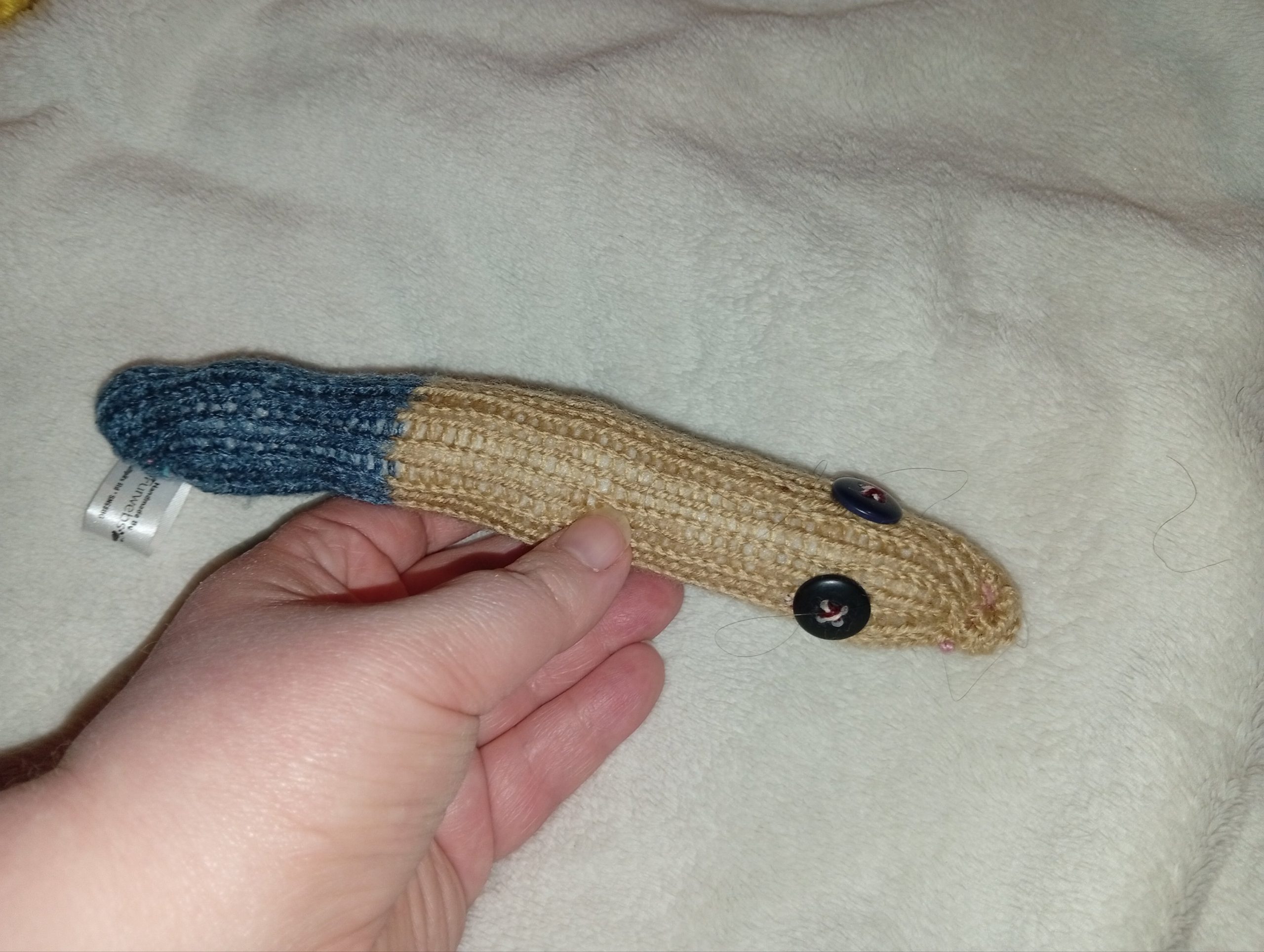 Andy the Dark Slate Blue and Caramel Slim Noodle Short Snake - Image 3