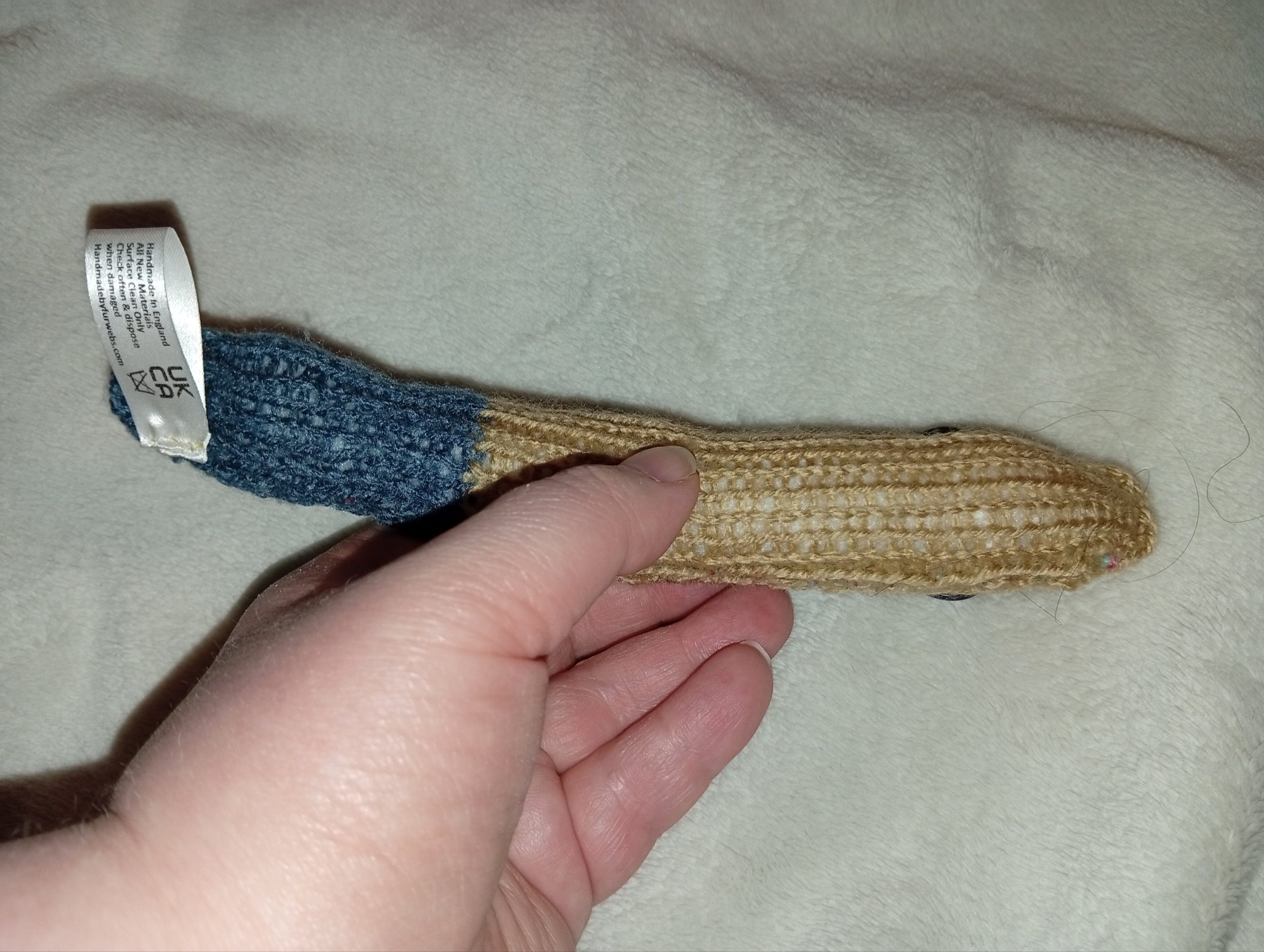 Andy the Dark Slate Blue and Caramel Slim Noodle Short Snake - Image 2