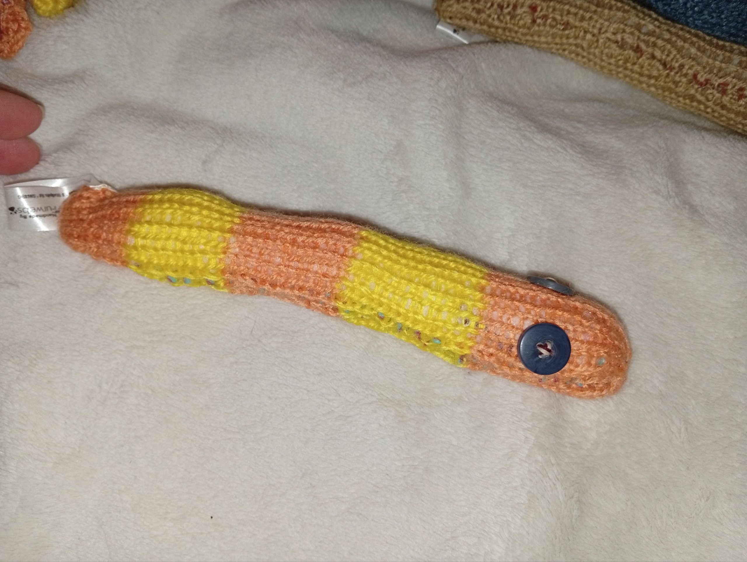 Terence the Orange and Yellow Banded Slim Noodle Short Snake - Image 2