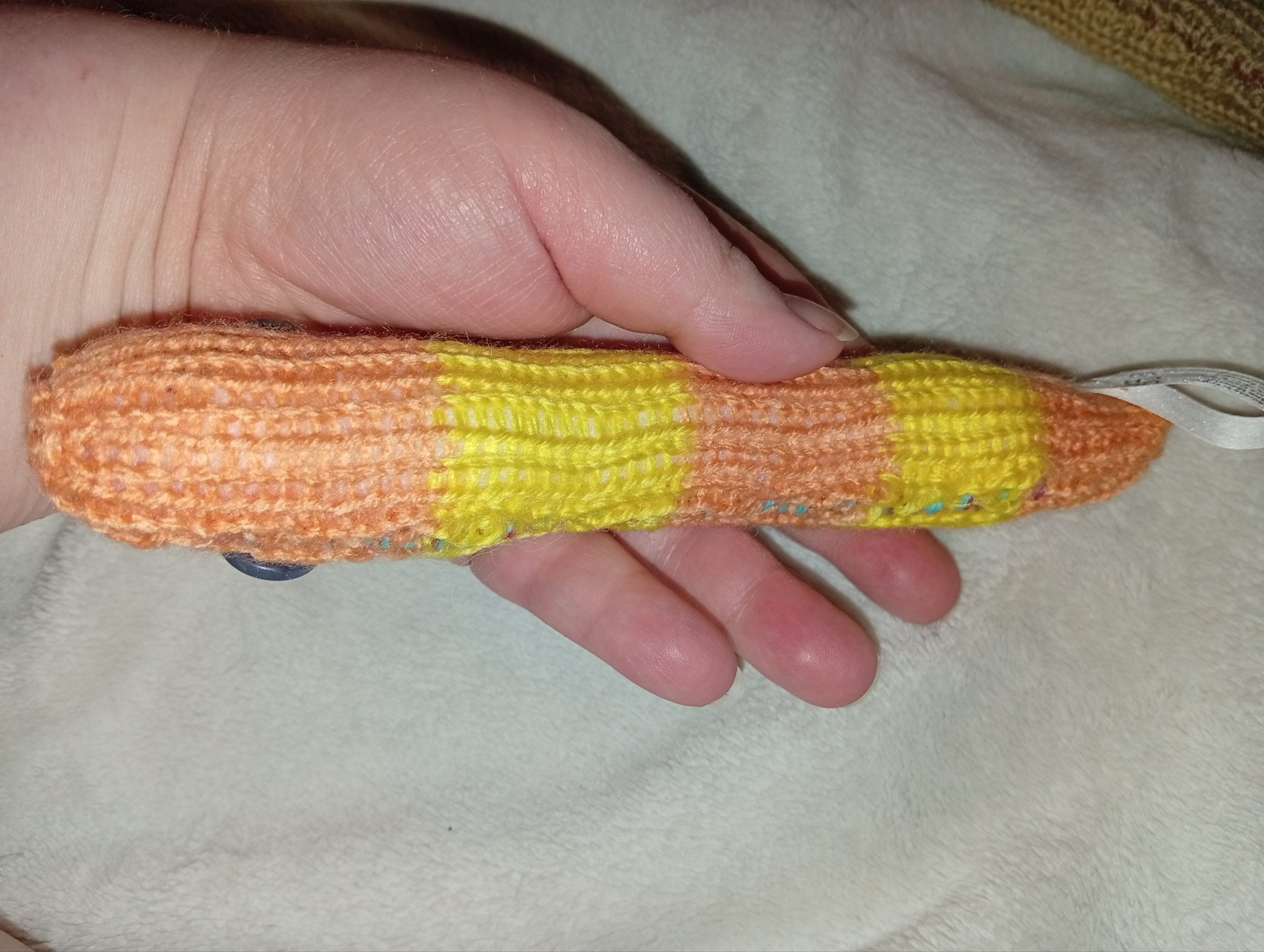 Terence the Orange and Yellow Banded Slim Noodle Short Snake - Image 4