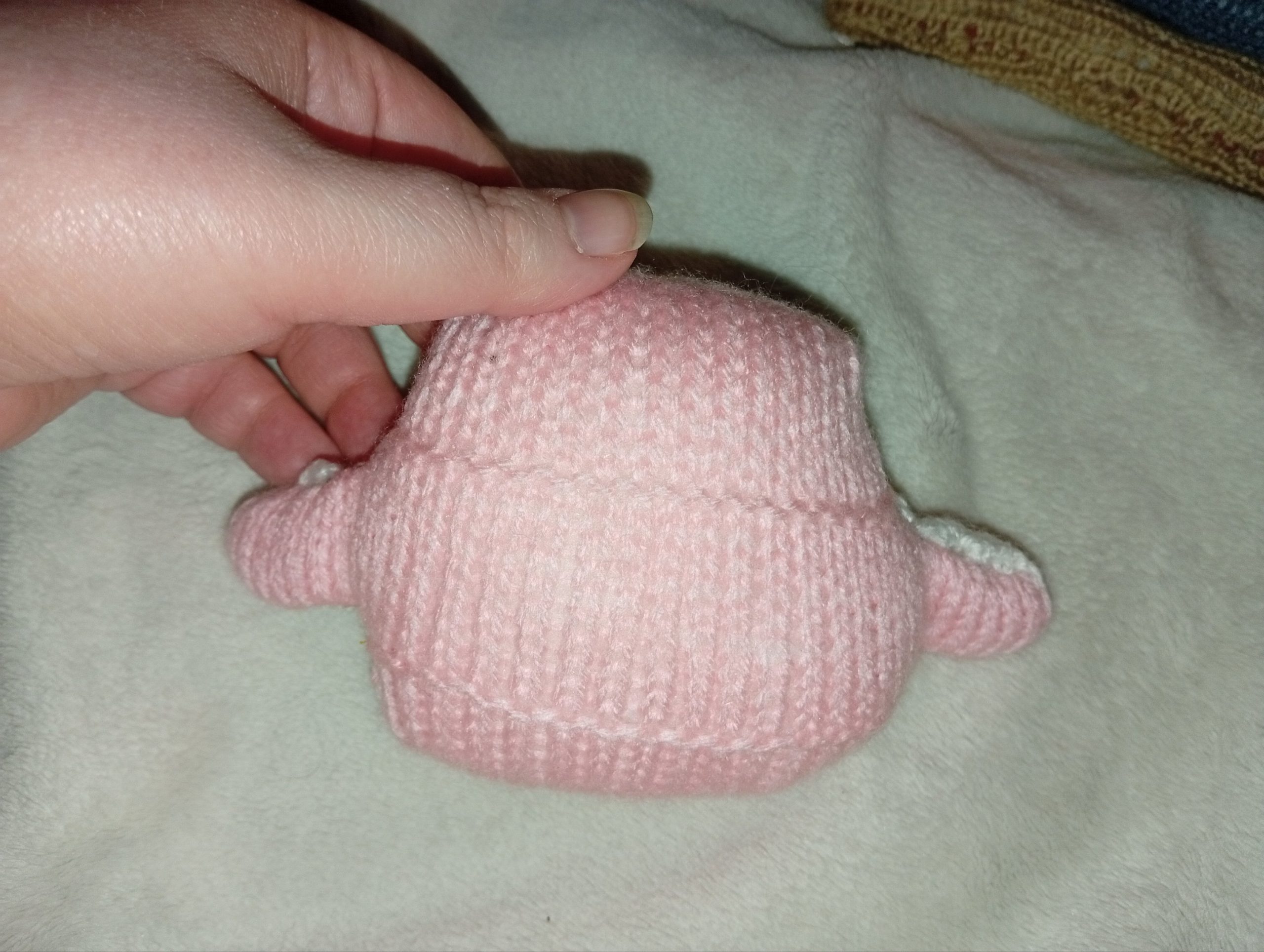 Zenya the White front and Pink back Mini Ted - Image 4