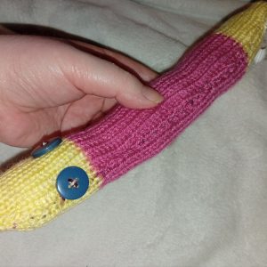 Alison the Yellow and Pink 3 Segment Chunky Noodle Snake