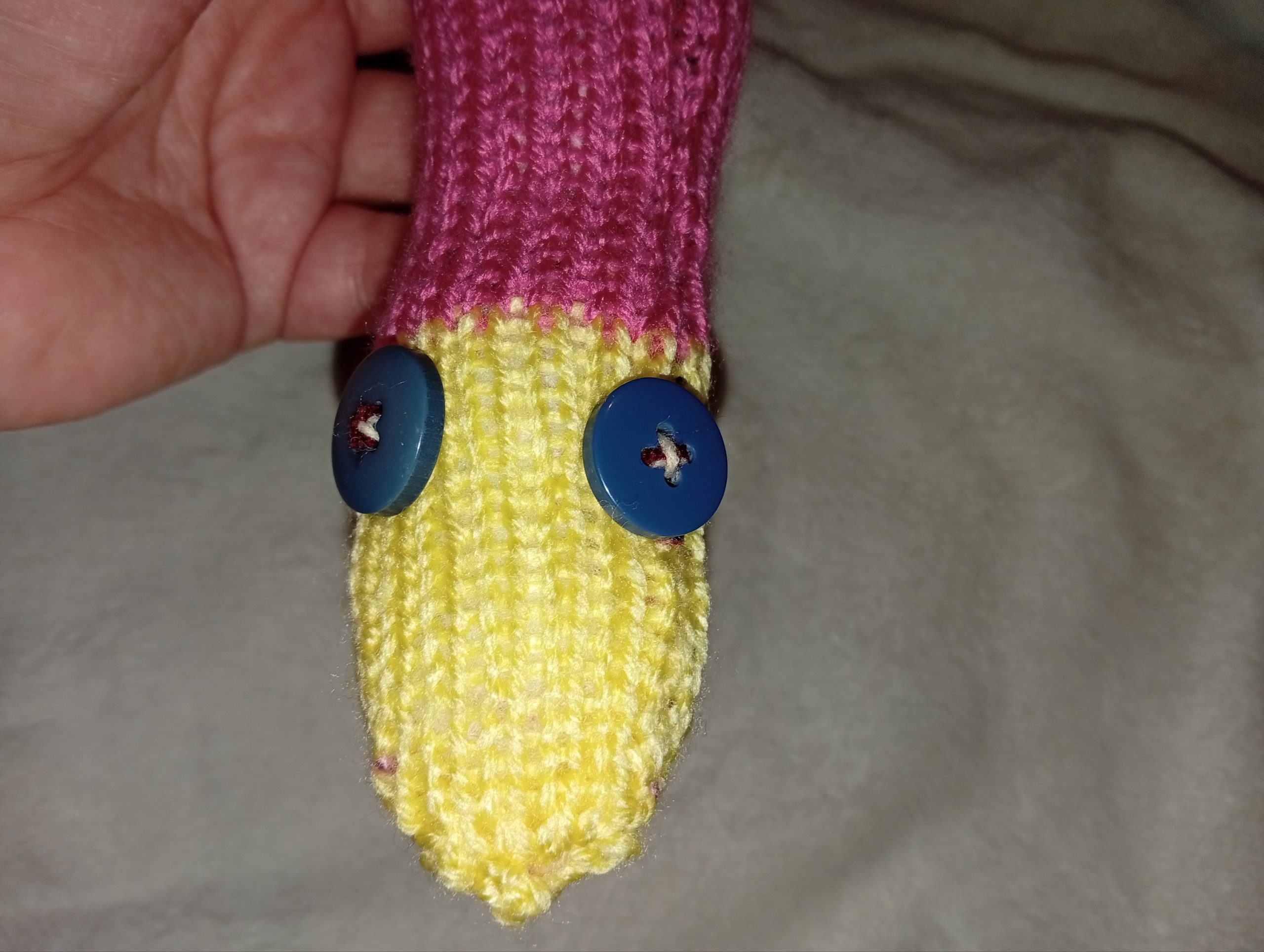 Alison the Yellow and Pink 3 Segment Chunky Noodle Snake - Image 3