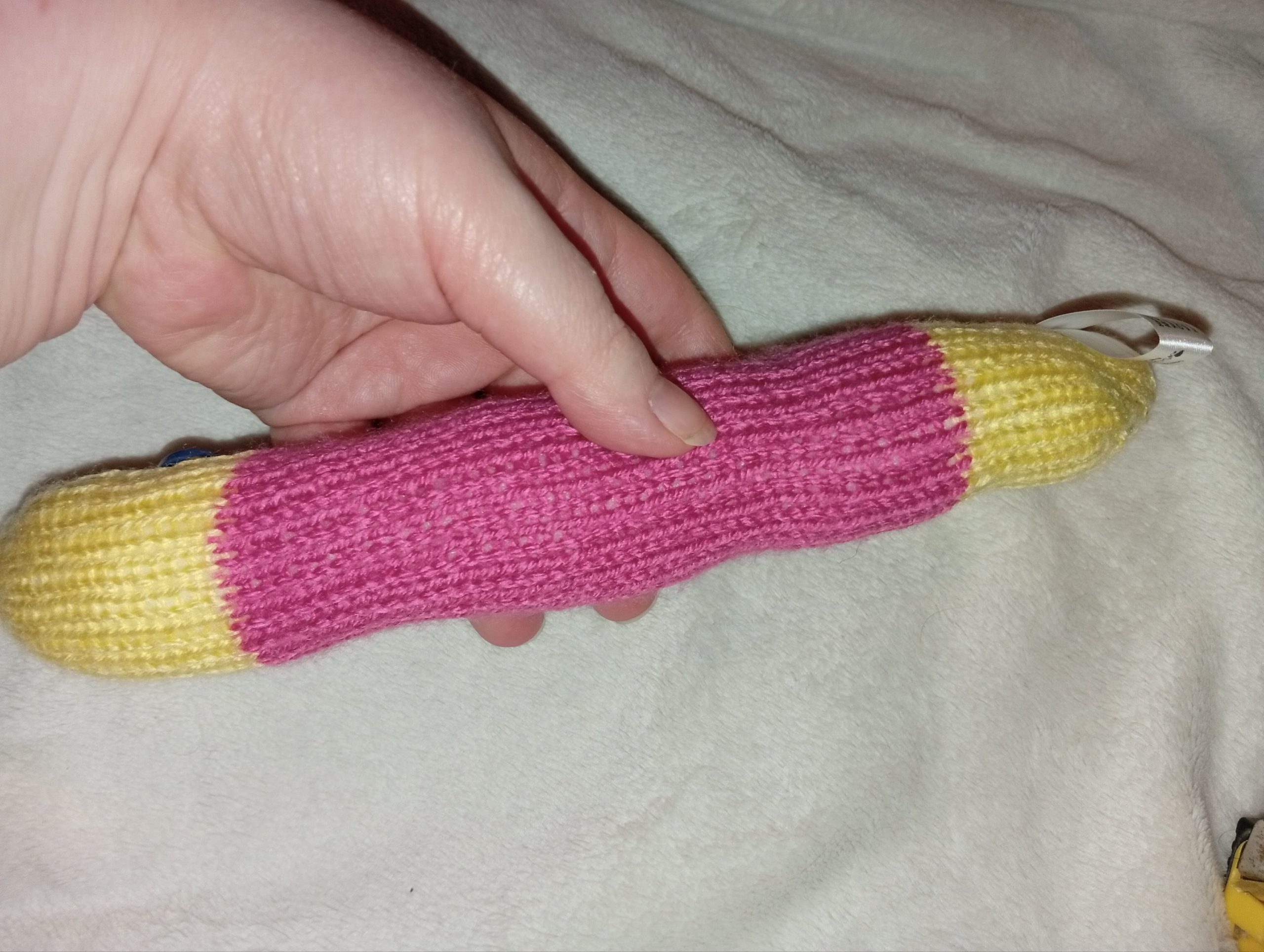 Alison the Yellow and Pink 3 Segment Chunky Noodle Snake - Image 2