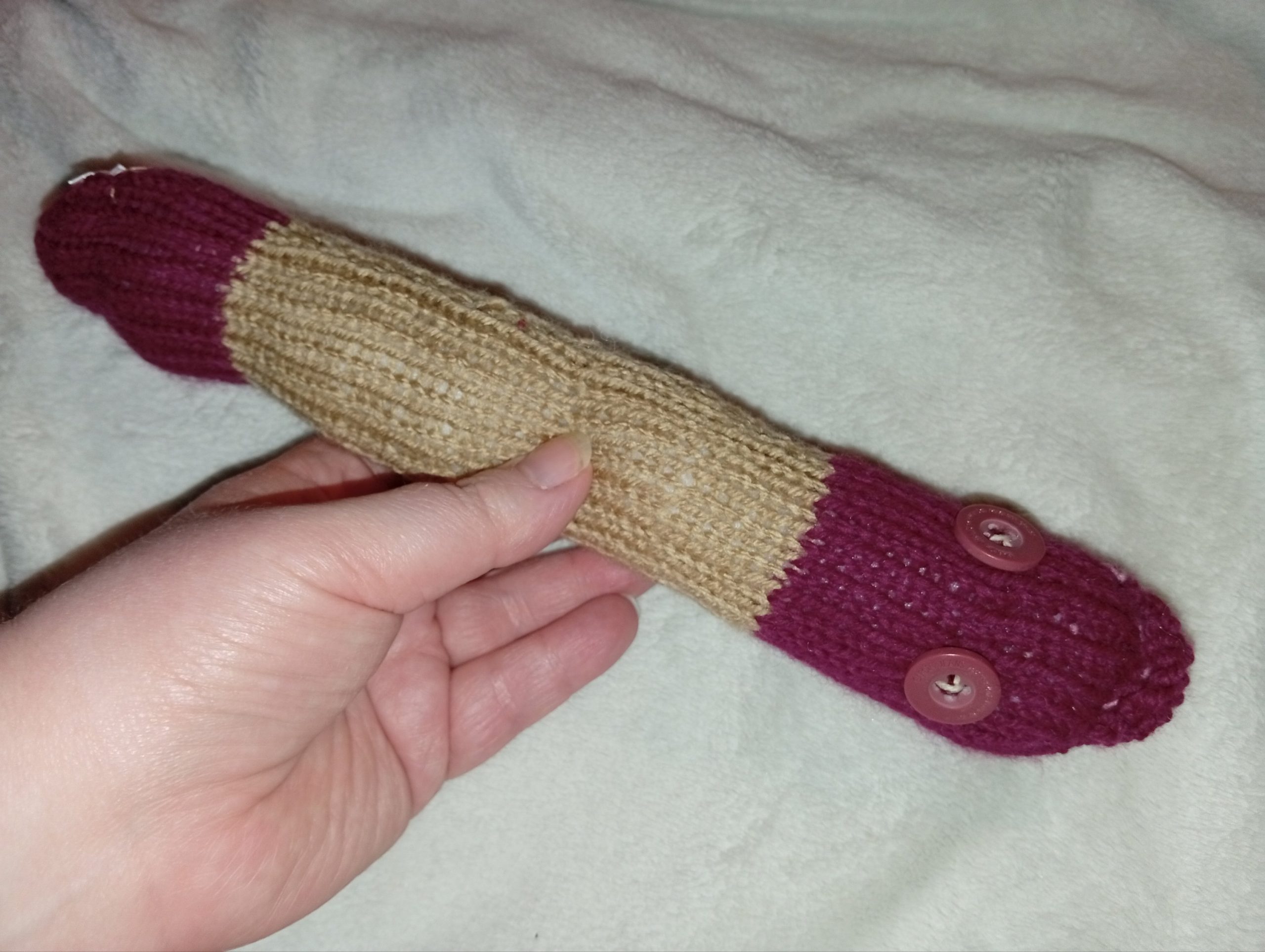 Anita the Mauve and Caramel Chunky Noodle Snake - Image 2