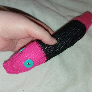 Sally the Black and Fuchsia Chunky Noodle Snake