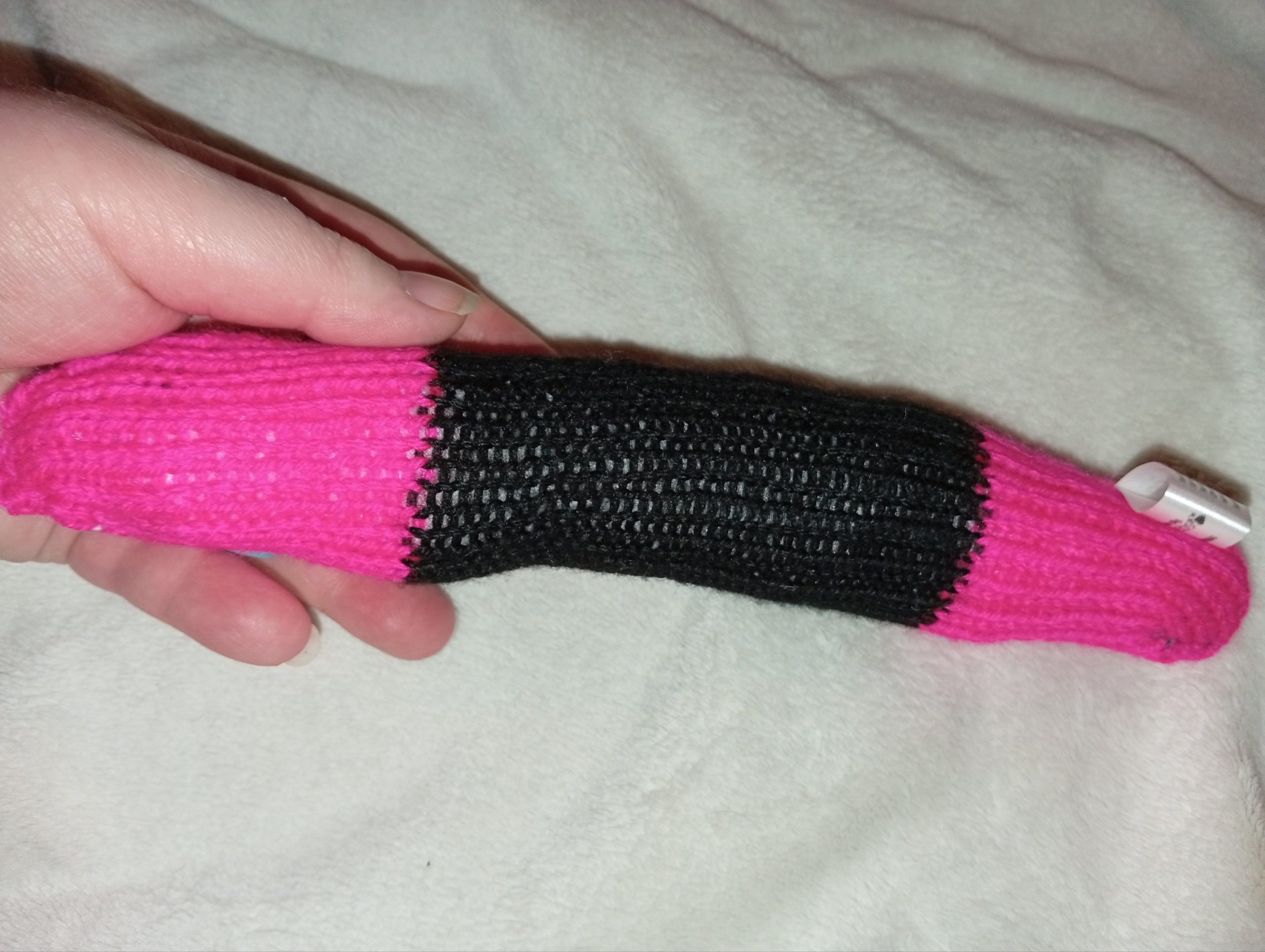 Sally the Black and Fuchsia Chunky Noodle Snake - Image 3