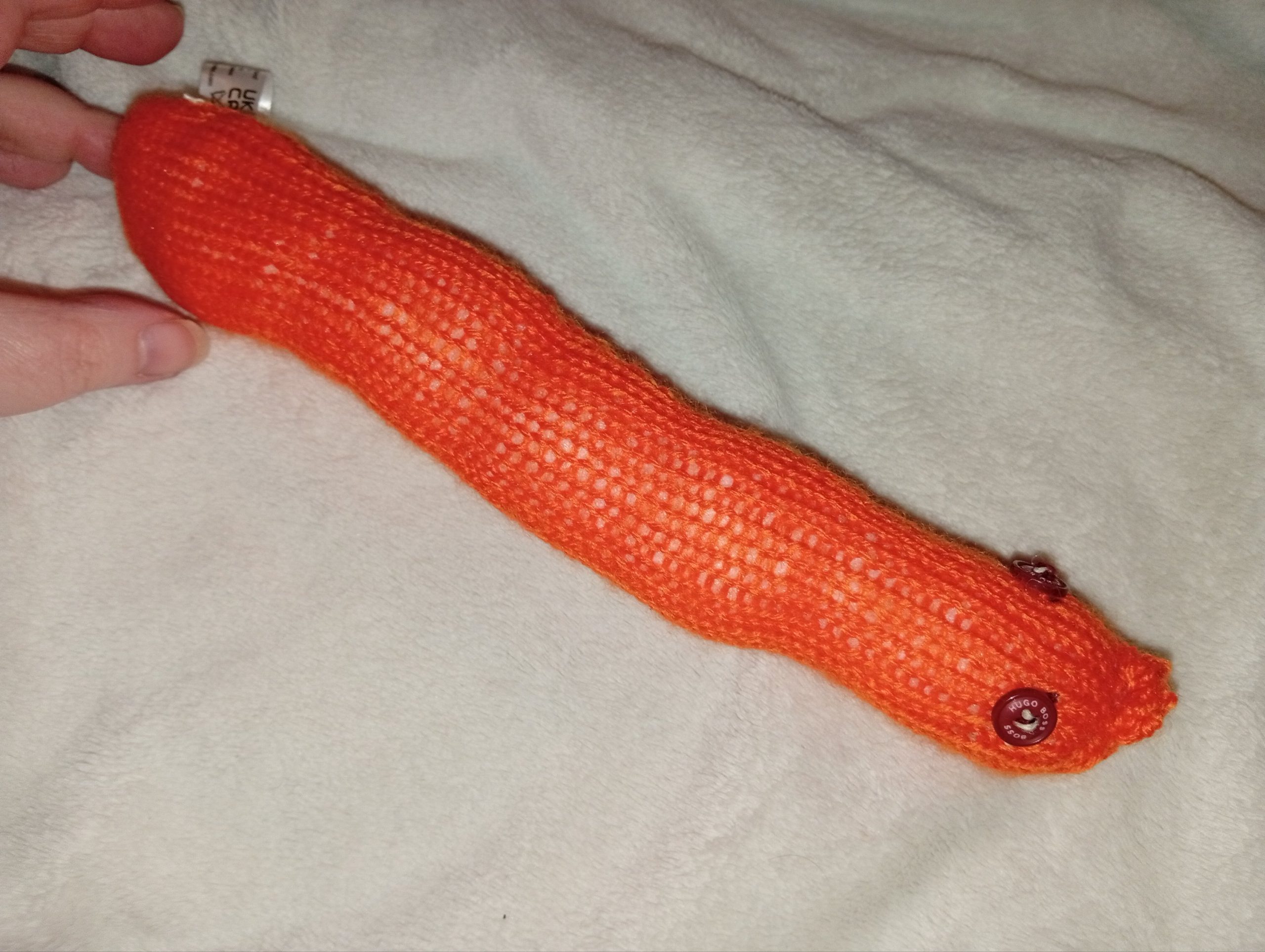 Delia the Orange Chunky Noodle Snake - Image 4