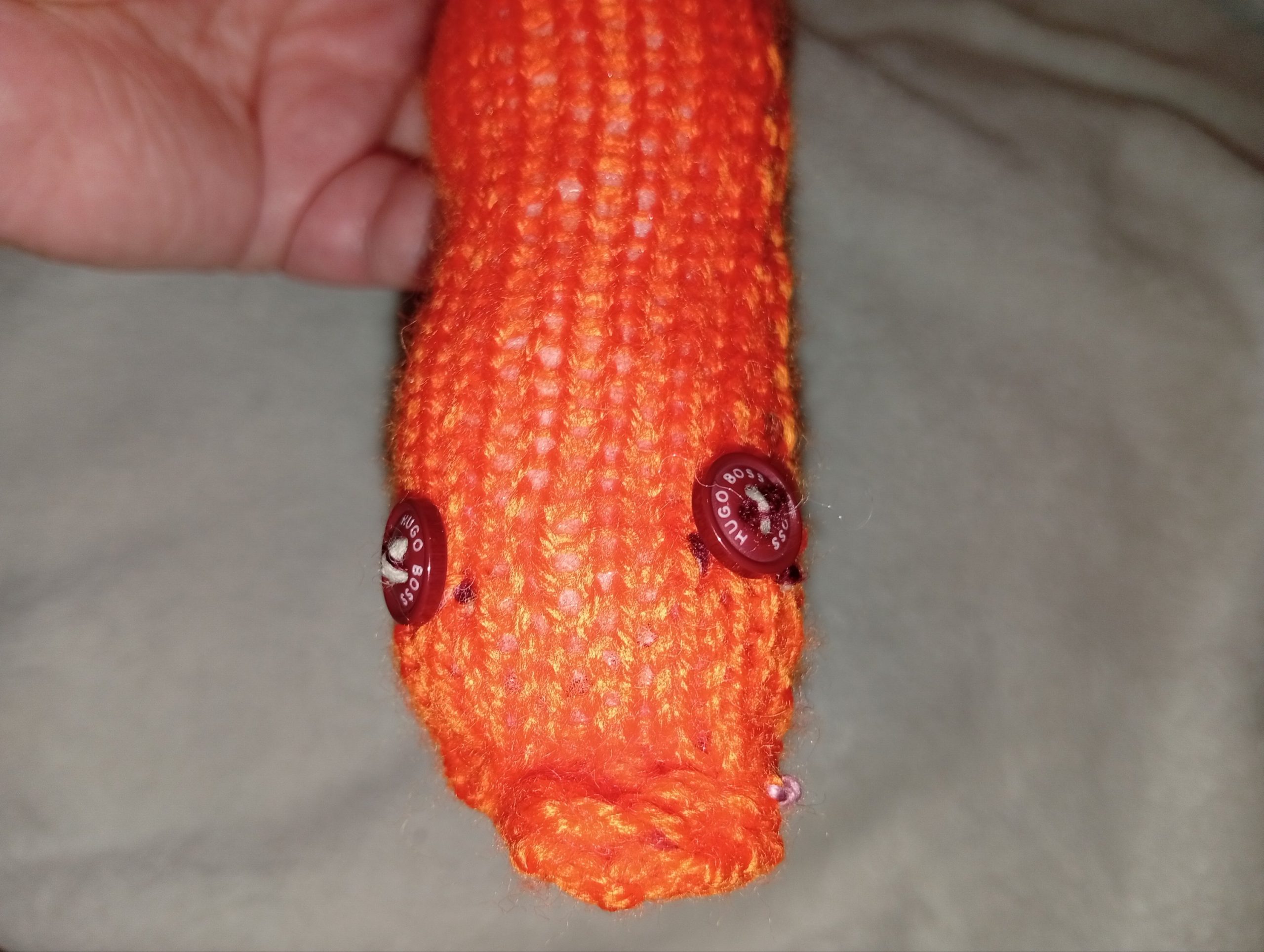 Delia the Orange Chunky Noodle Snake - Image 3