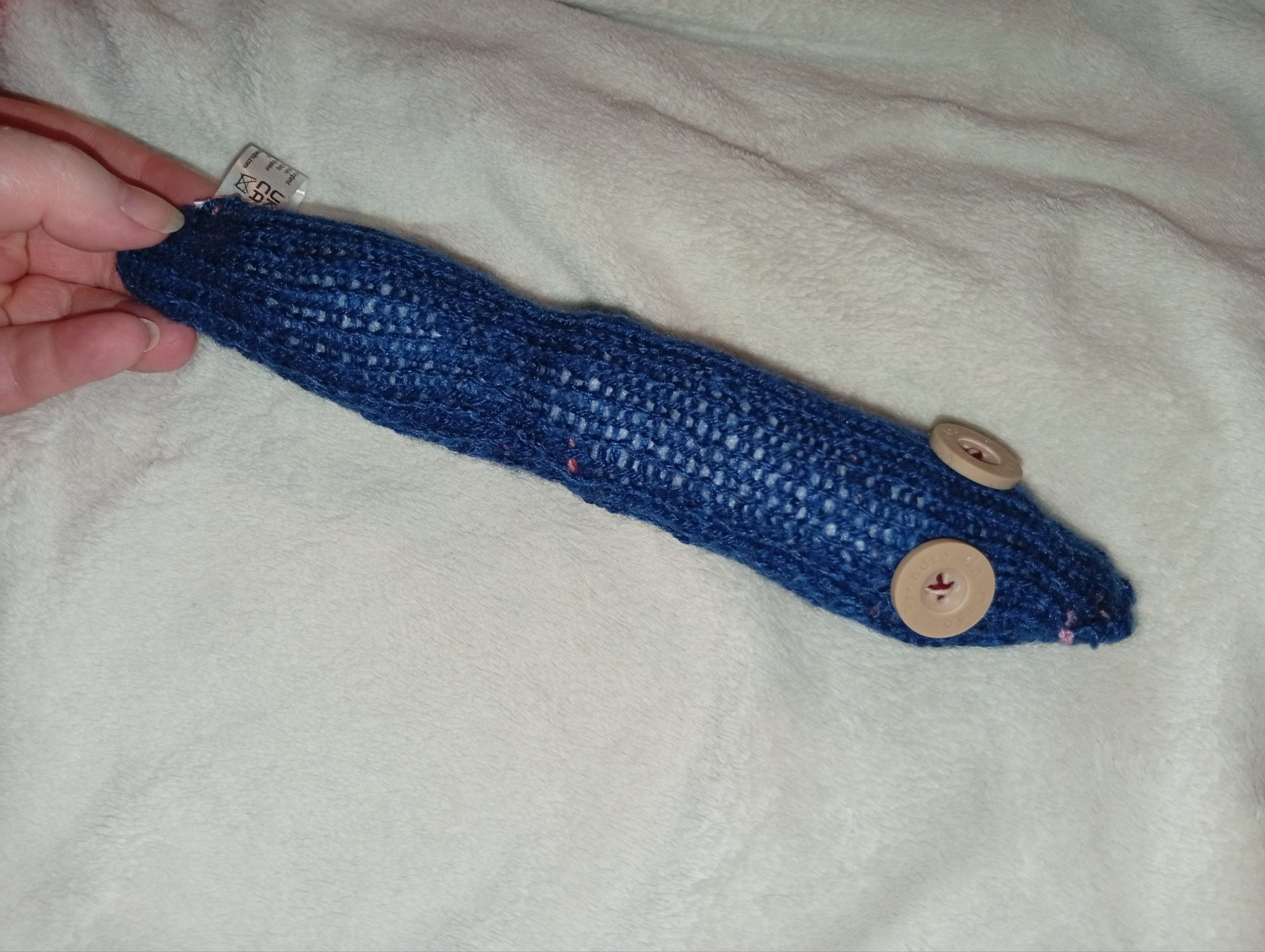 Dexter the Dark Navy Blue Chunky Noodle Snake - Image 3