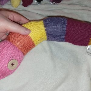 Ernest the Brown Mauve Grape Yellow Orange Pink Banded Chunky Short Snake