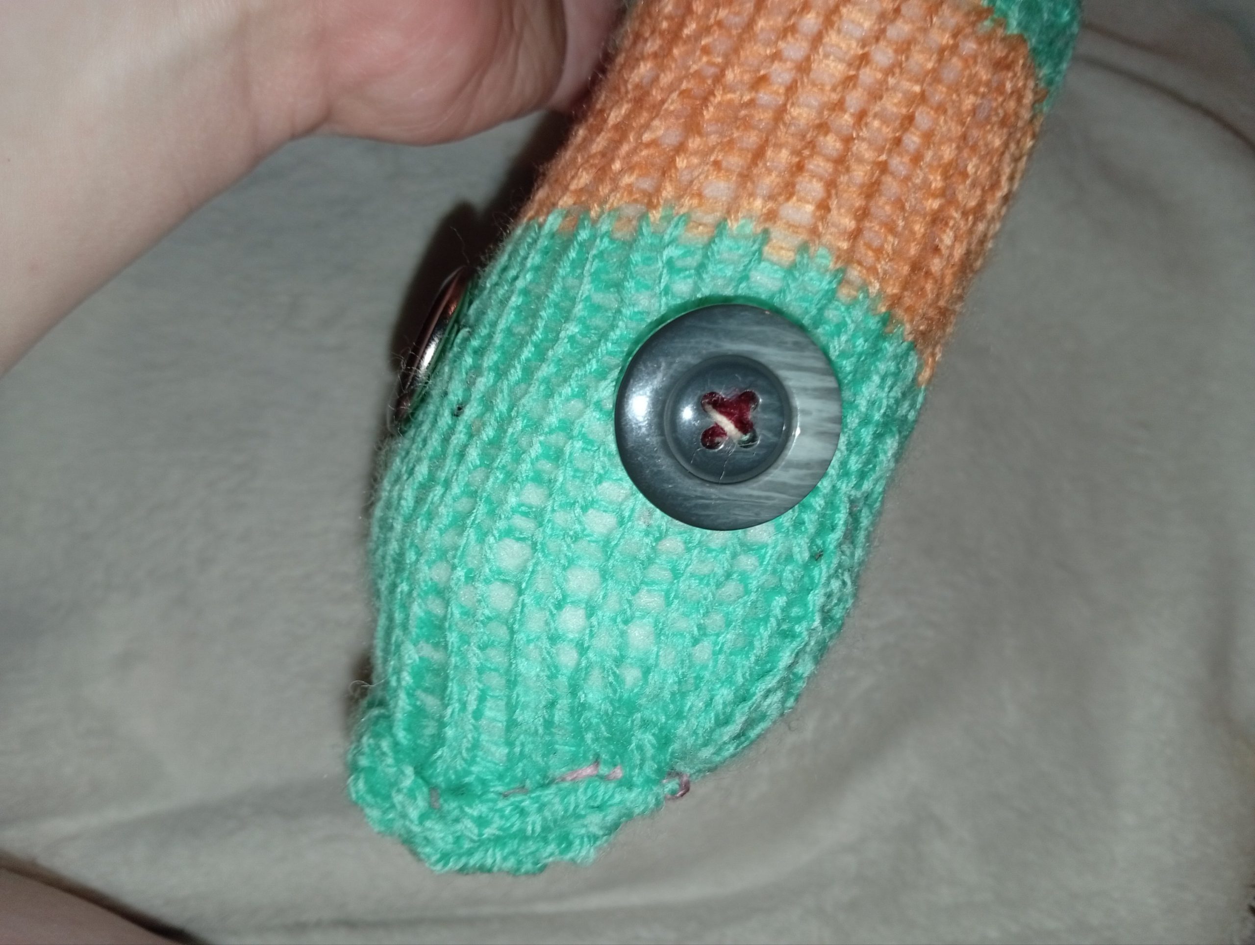 Zenver the Dark Mint and Orange Banded Chunky Short Snake - Image 2