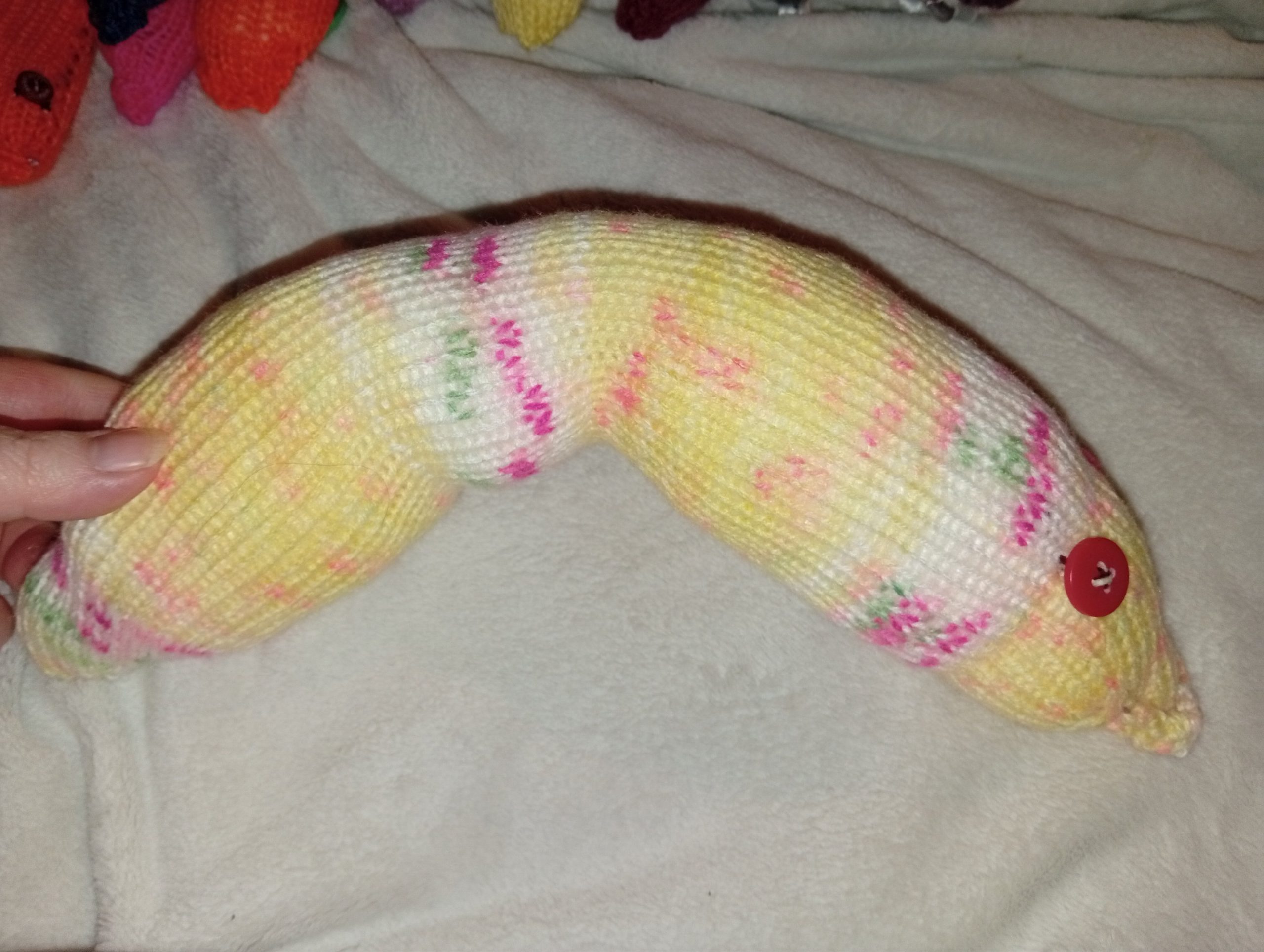 Cindy the Yellow Floral Chunky Short Snake