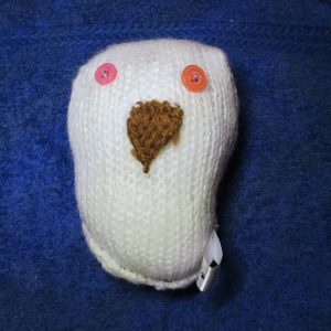 Cal the White with Brown Stick Nosed Mini Snowman Snuggy