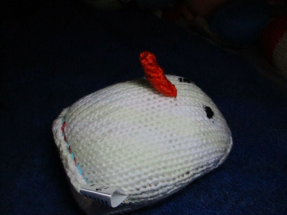 Denny the White Long Orange Carrot Nosed Mini Snowman Snuggy - Image 4