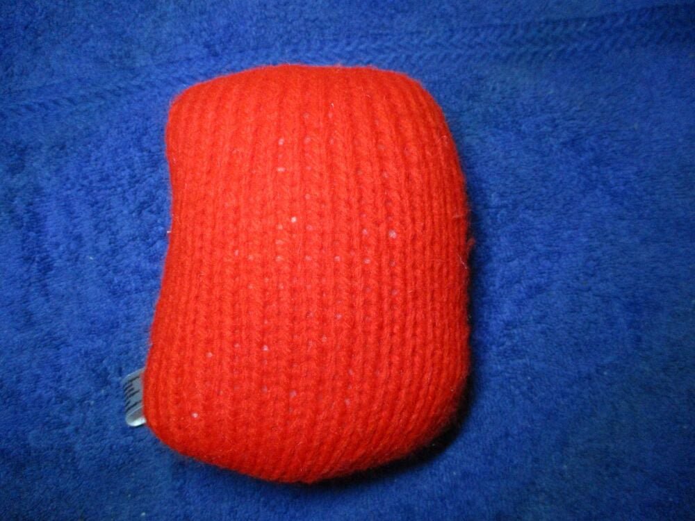 Claus the Red and Peach with Pink Eyes Mini Armless Santa Snuggy - Image 3