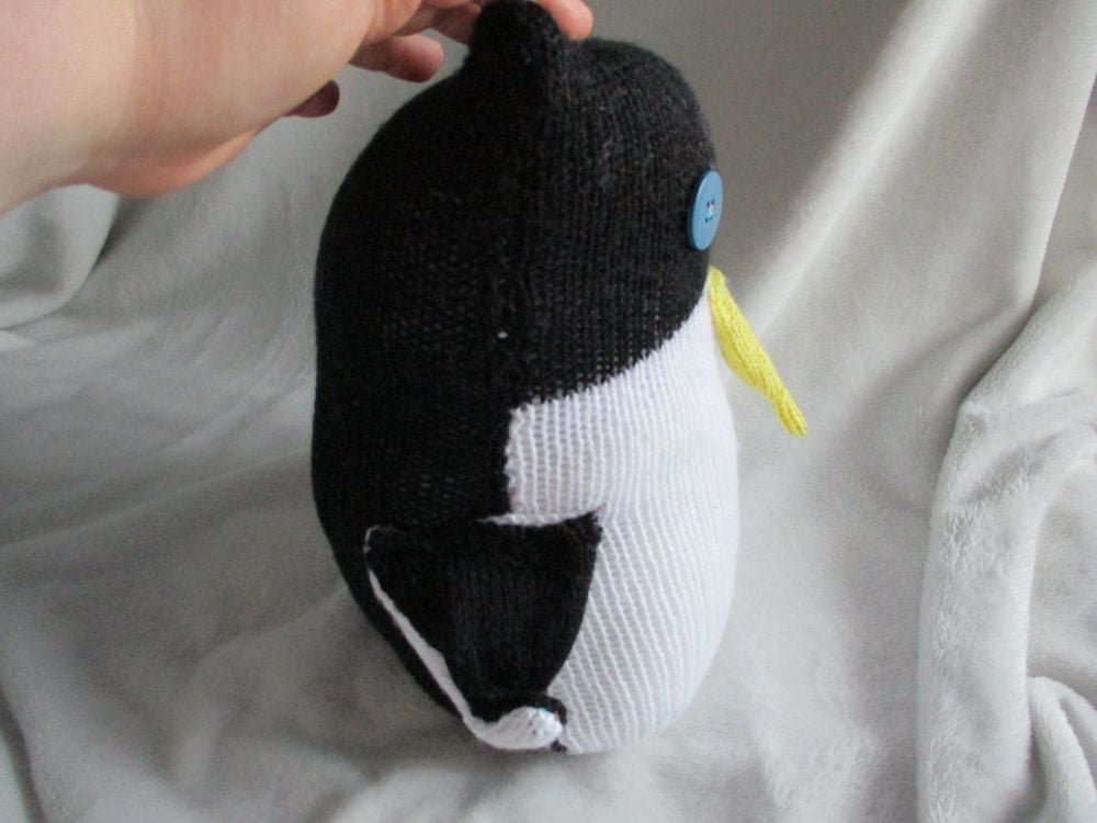 Crahlbert the Black & White Wonky Giant Penguin with Yellow Beak - Image 4